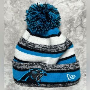 Carolina Panthers Hat Cap Adult Cuff Knit Beanie Blue Lined NFL Football
